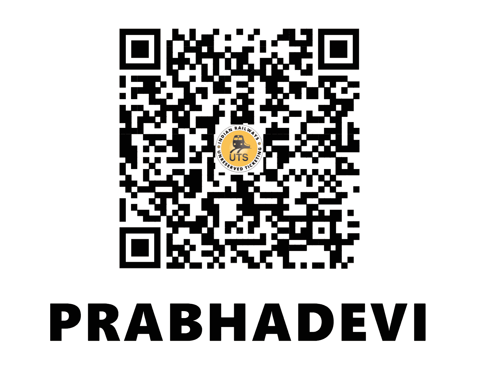 UTS QR Code for Prabhadevi - PBHD