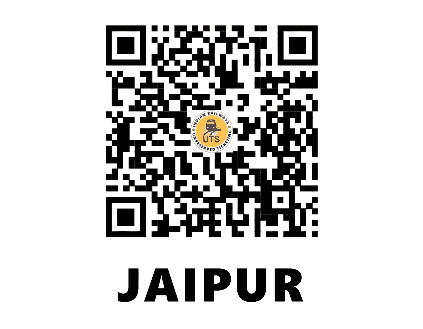 UTS QR Code for Jaipur - JP