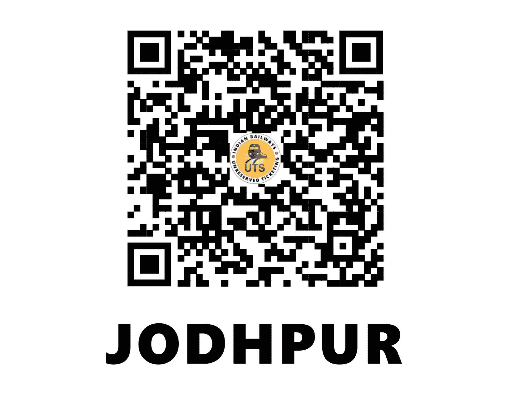 UTS QR Code for Jodhpur - JU