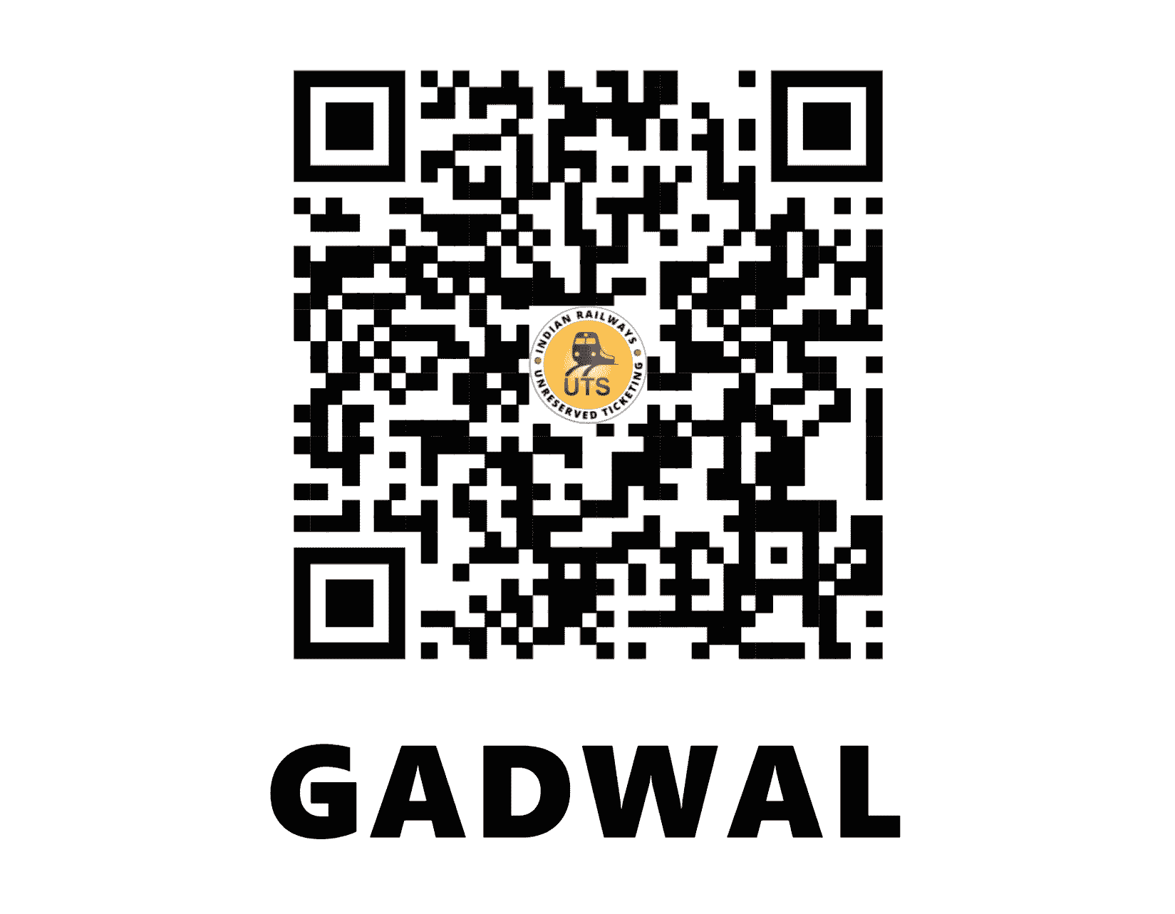 UTS QR Code for Gadwal - GW