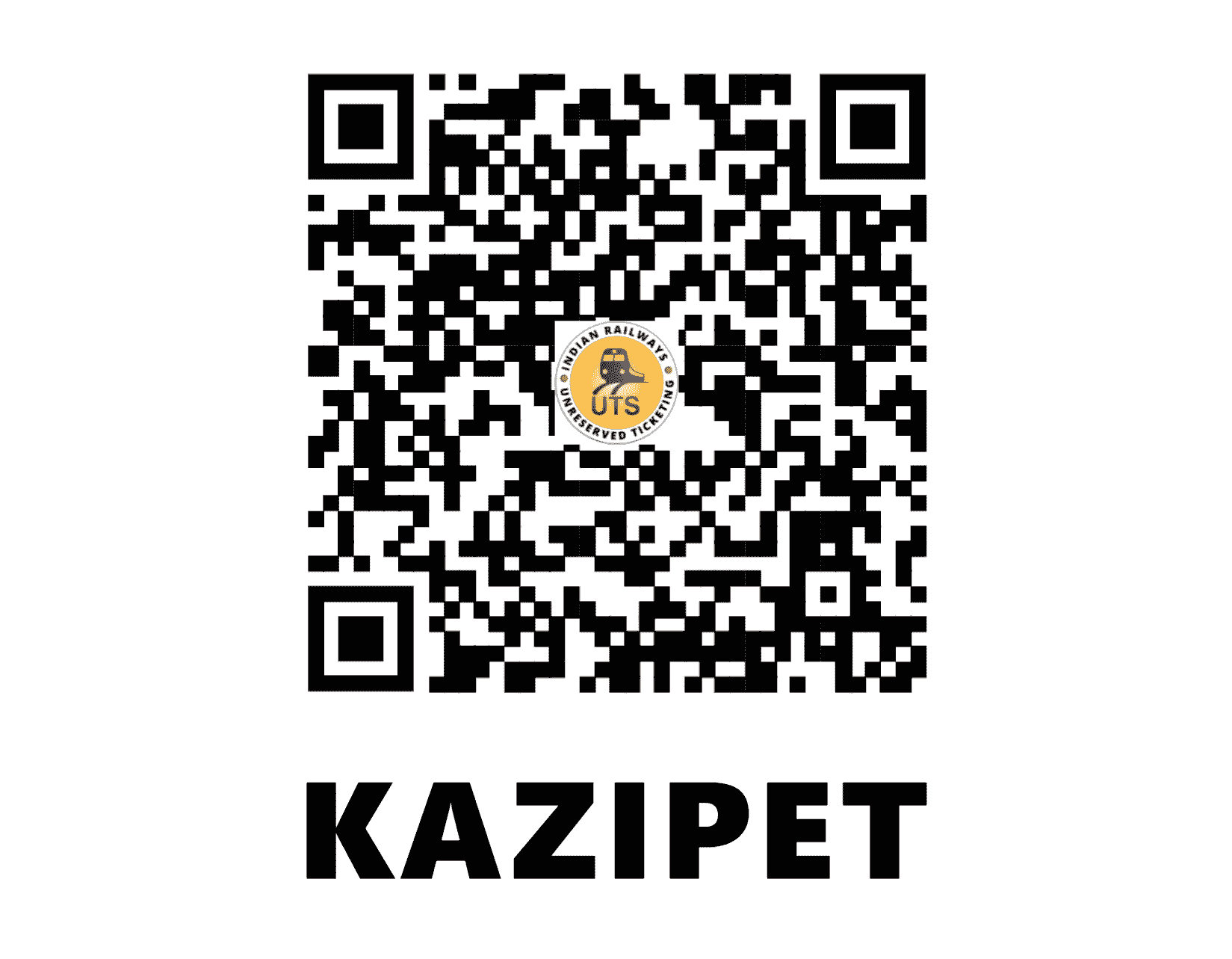 UTS QR Code for Kazipet - KZJ