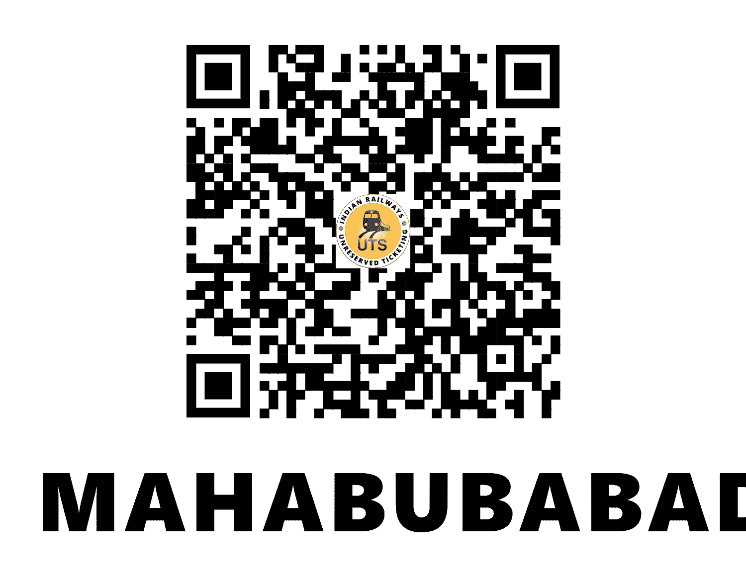 UTS QR Code for Mahabubabad - MABD