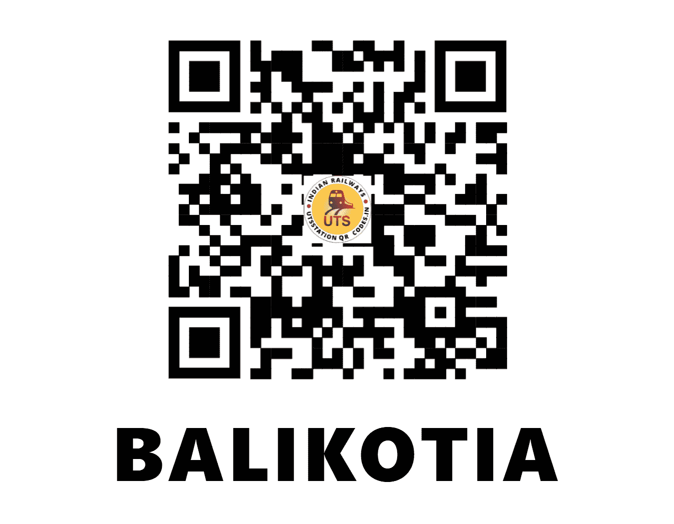 UTS QR Code for BALIKOTIA - BKS (NF - ASSAM)