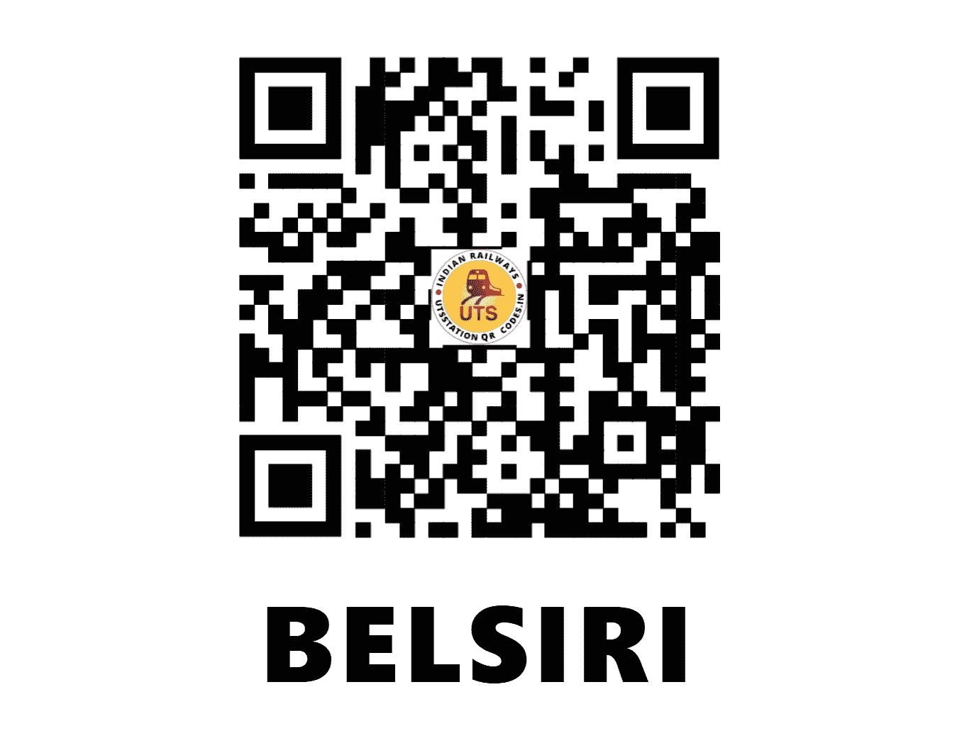 UTS QR Code for BELSIRI - BLRE (NF - ASSAM)