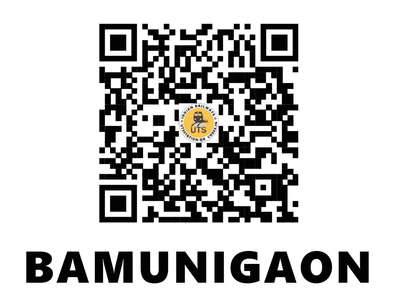 UTS QR Code for BAMUNIGAON - BMGN (NF - ASSAM)