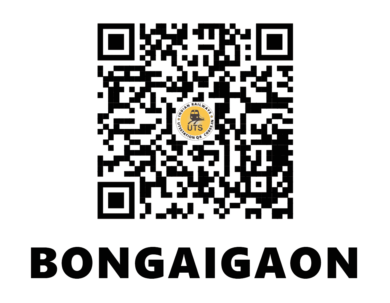UTS QR Code for BONGAIGAON - BNGN (NF - ASSAM)