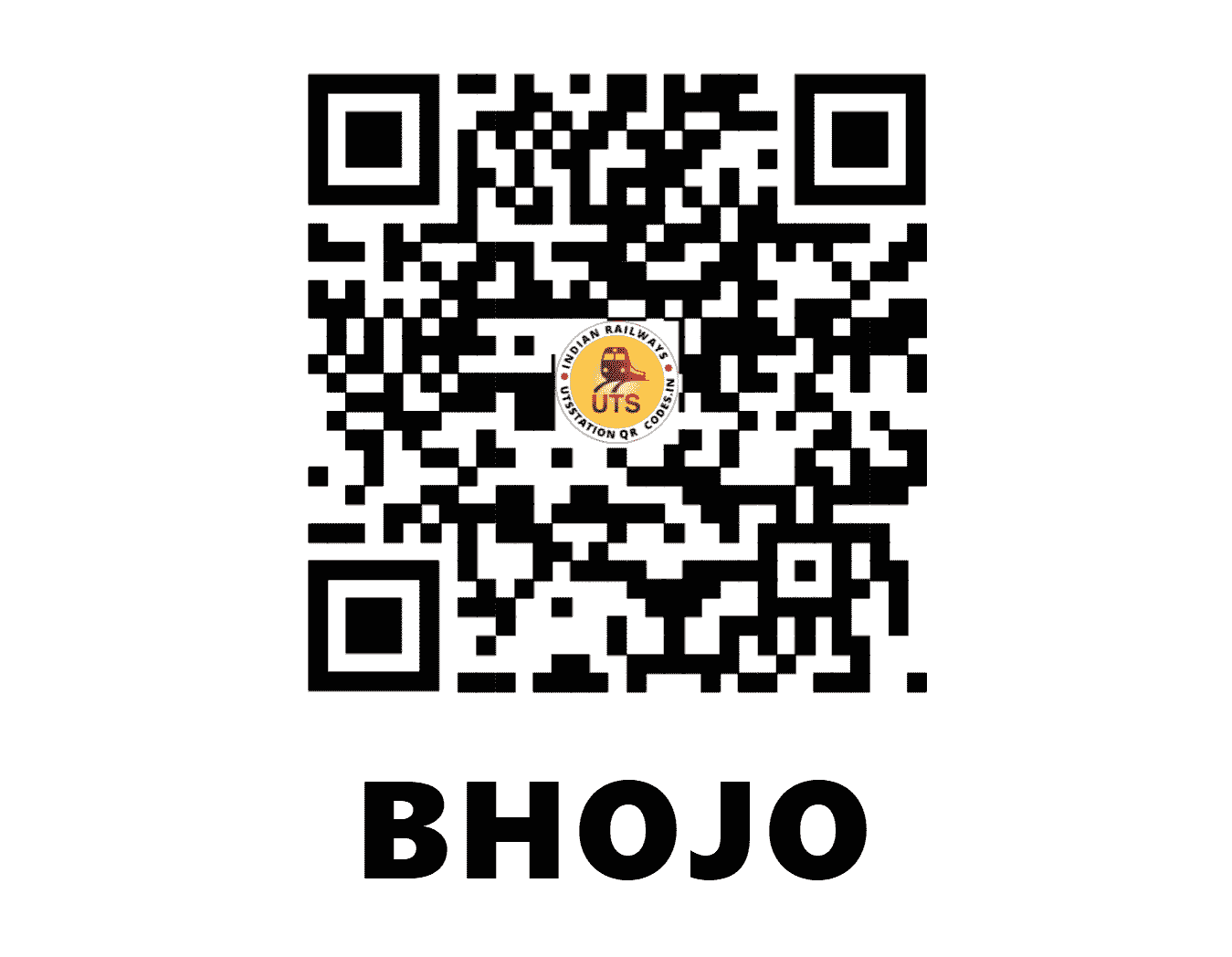 UTS QR Code for BHOJO - BOJ (NF - ASSAM)