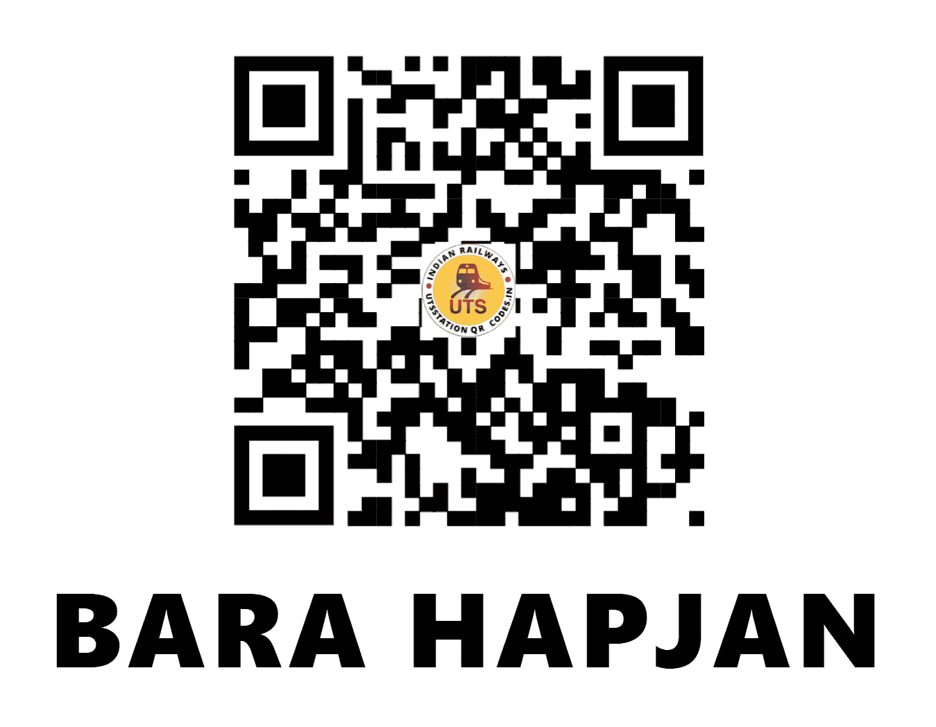 UTS QR Code for BARA HAPJAN - BPJ (NF - ASSAM)