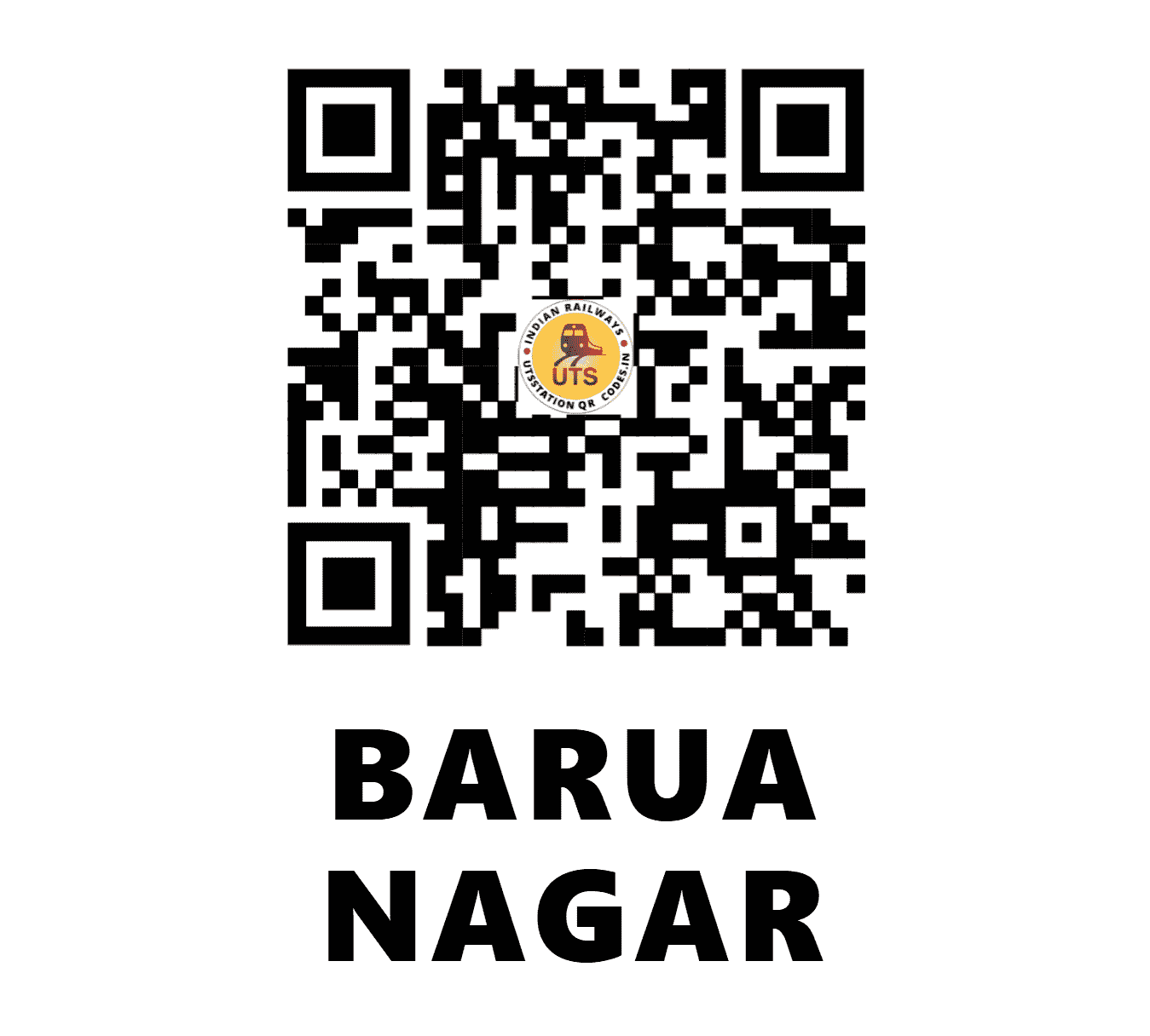 UTS QR Code for BARUA NAGAR - BRNR (NF - ASSAM)