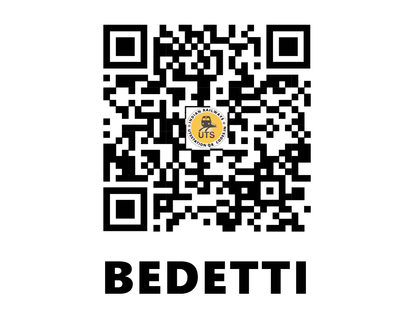 UTS QR Code for BEDETTI - BVV (NF - ASSAM)
