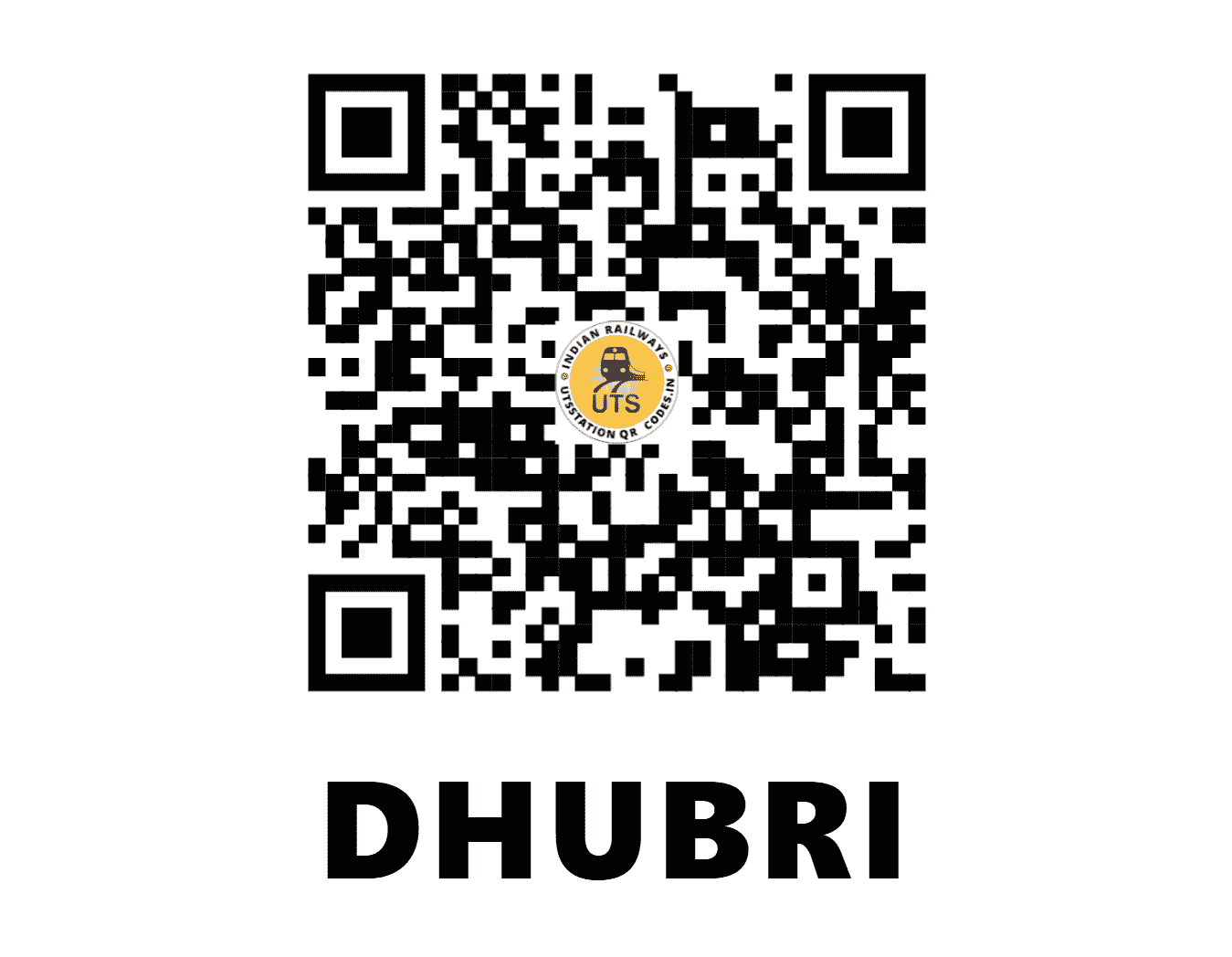 UTS QR Code for DHUBRI - DBB (NF - ASSAM)