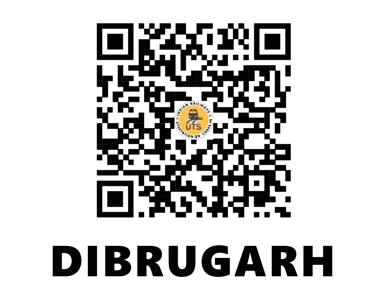 UTS QR Code for DIBRUGARH - DBRG (NF - ASSAM)