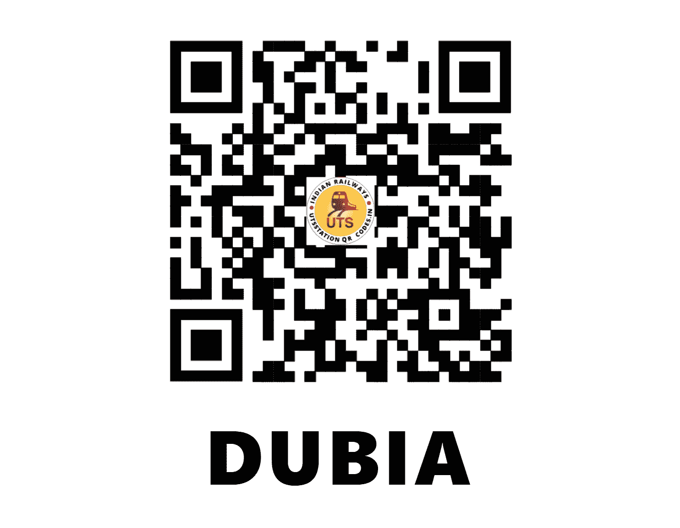 UTS QR Code for DUBIA - DBW (NF - ASSAM)