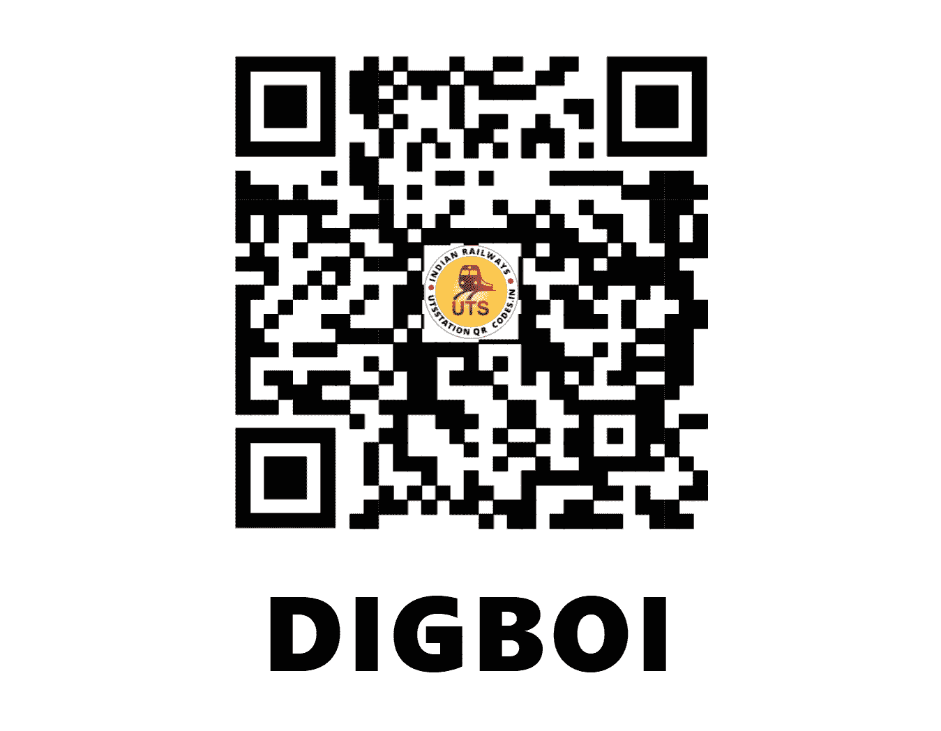 UTS QR Code for DIGBOI - DBY (NF - ASSAM)