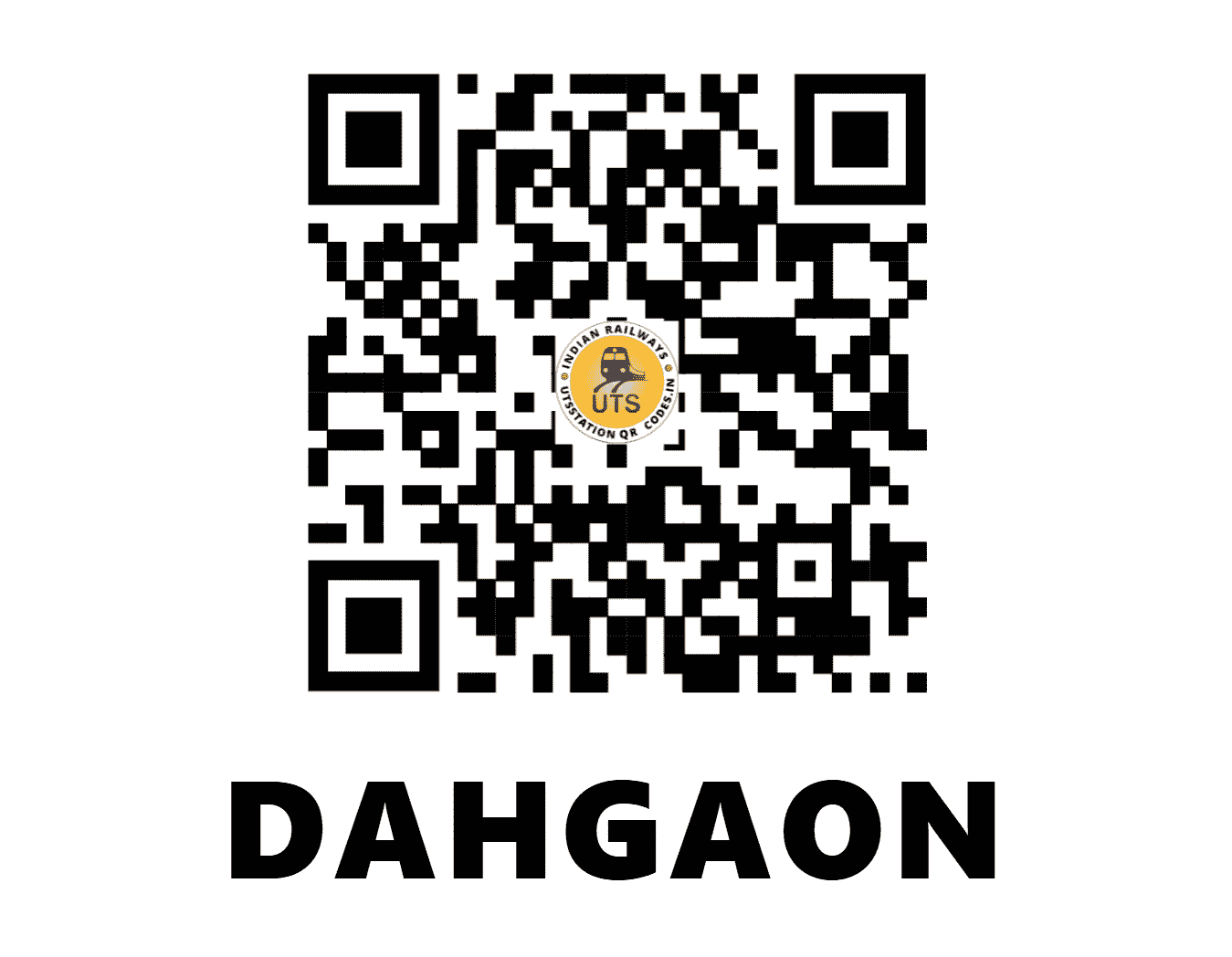 UTS QR Code for DAHGAON - DGX (NF - ASSAM)