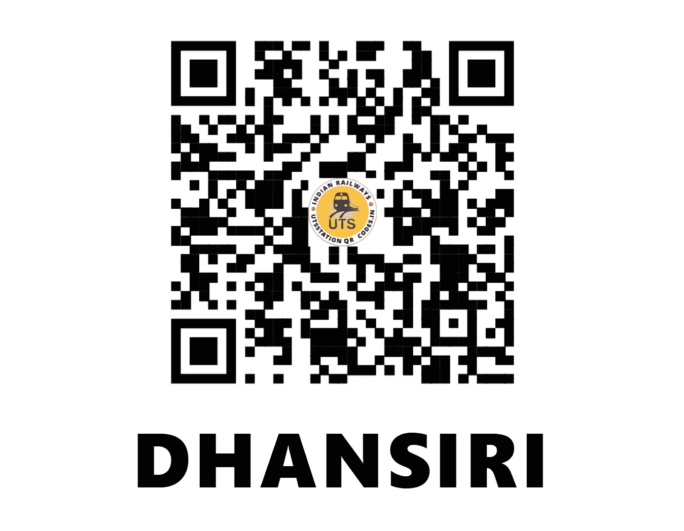 UTS QR Code for DHANSIRI - DSR (NF - ASSAM)