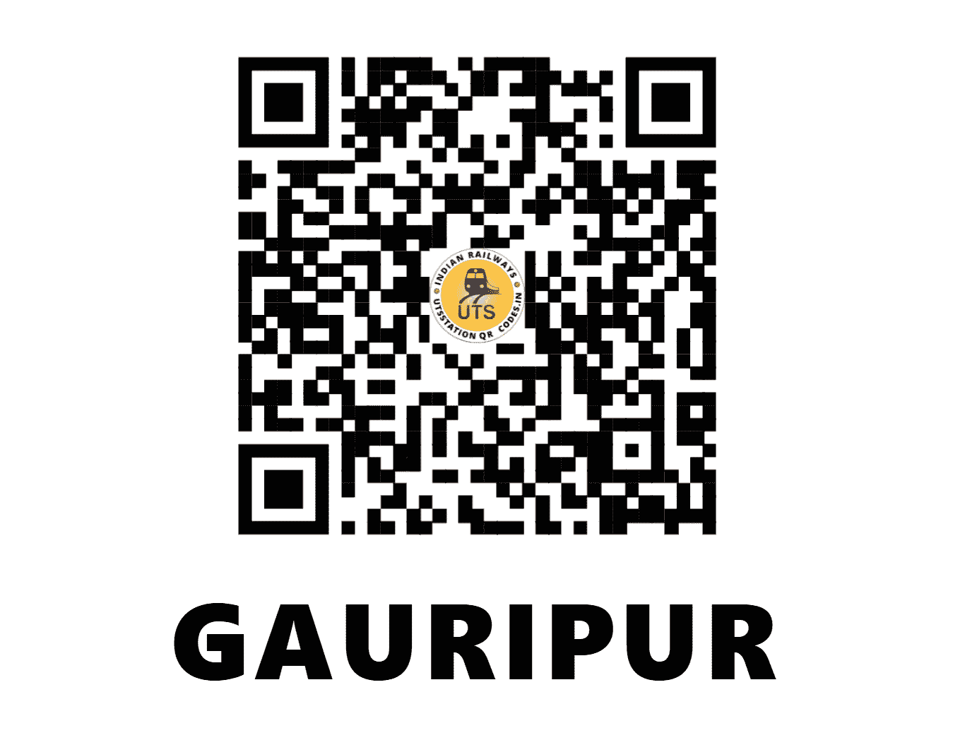 UTS QR Code for GAURIPUR - GUP (NF - ASSAM)