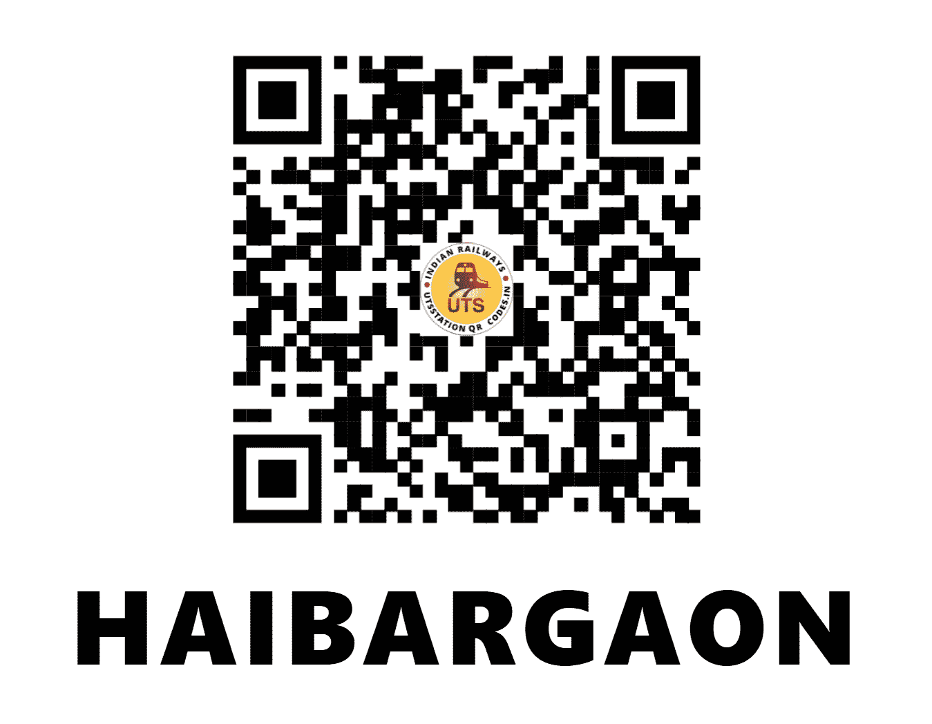 UTS QR Code for HAIBARGAON - HBN (NF - ASSAM)