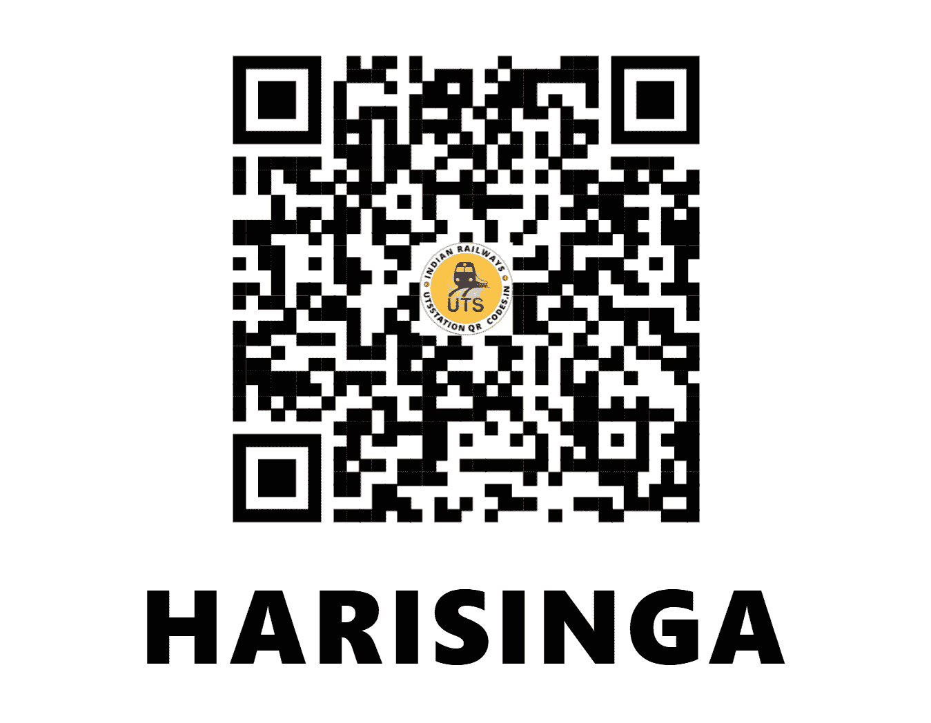 UTS QR Code for HARISINGA - HRSN (NF - ASSAM)