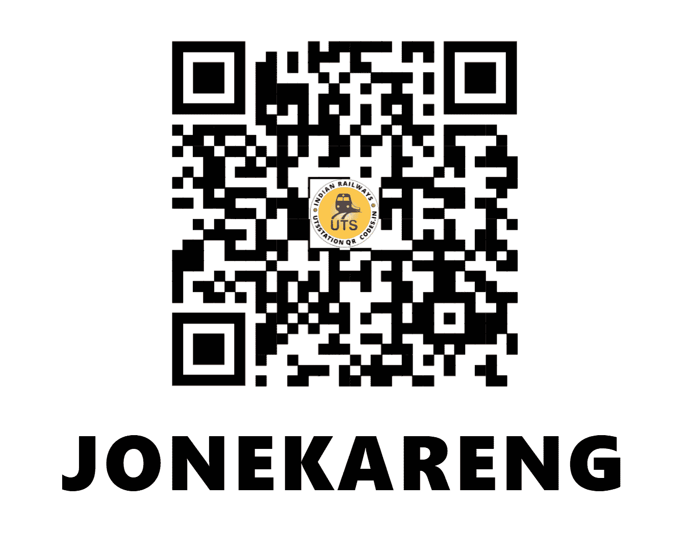 UTS QR Code for JONEKARENG - JYK (NF - ASSAM)
