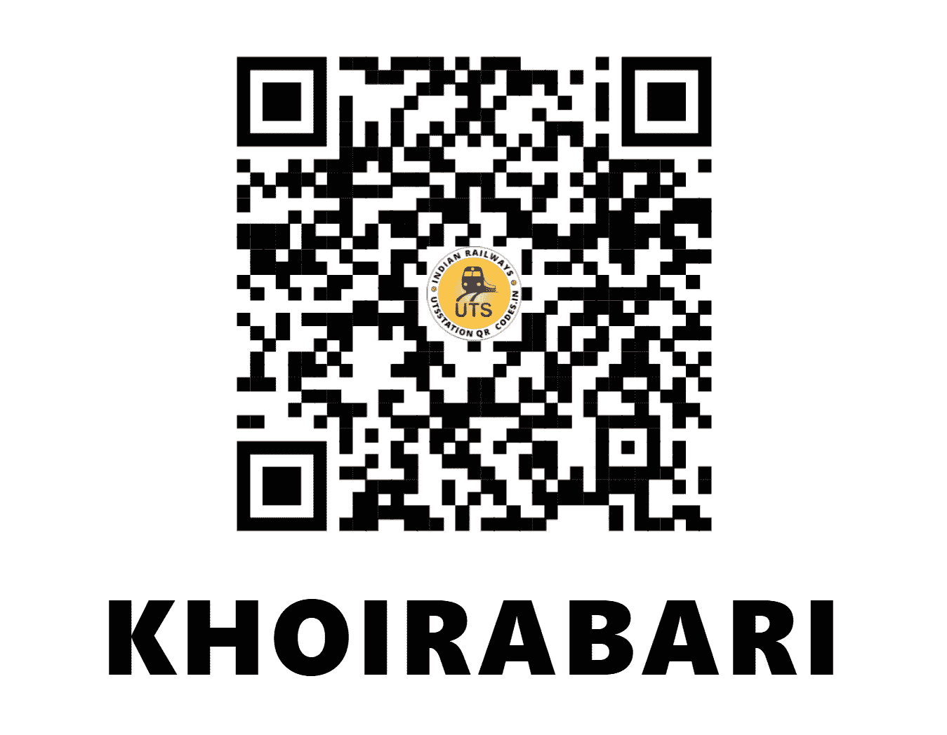 UTS QR Code for KHOIRABARI - KBY (NF - ASSAM)