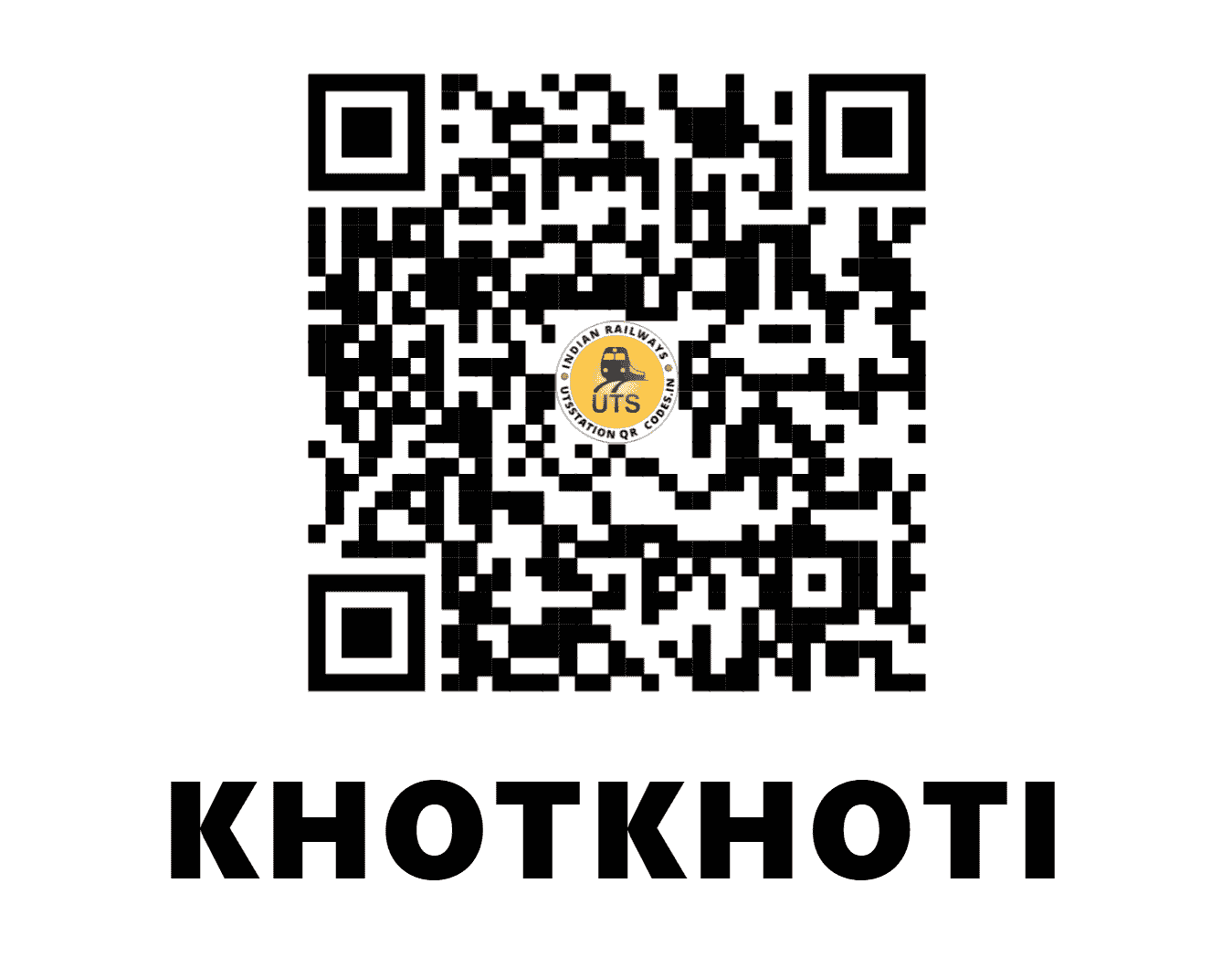 UTS QR Code for KHOTKHOTI - KHKT (NF - ASSAM)