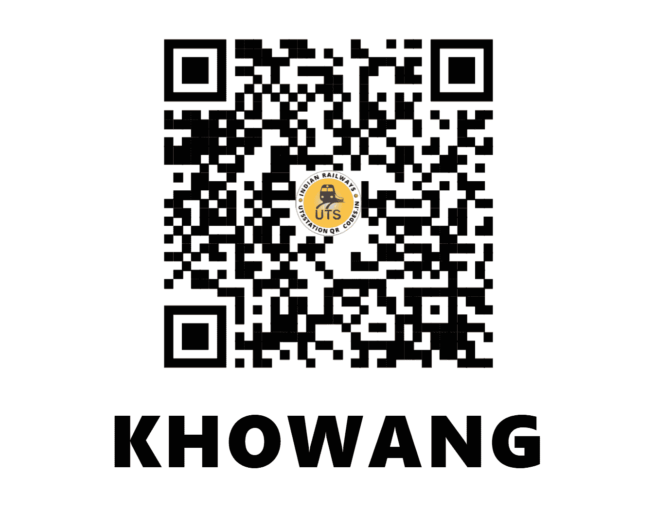 UTS QR Code for KHOWANG - KOWN (NF - ASSAM)
