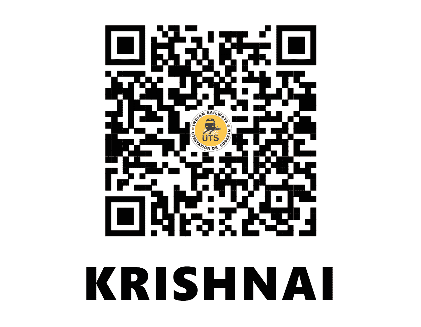 UTS QR Code for KRISHNAI - KRNI (NF - ASSAM)