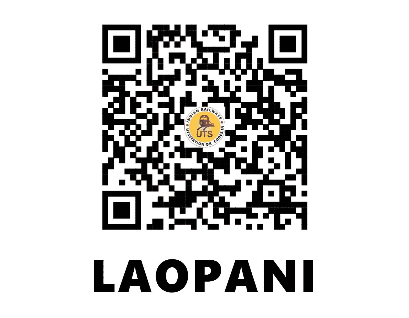 UTS QR Code for LAOPANI - LPN (NF - ASSAM)