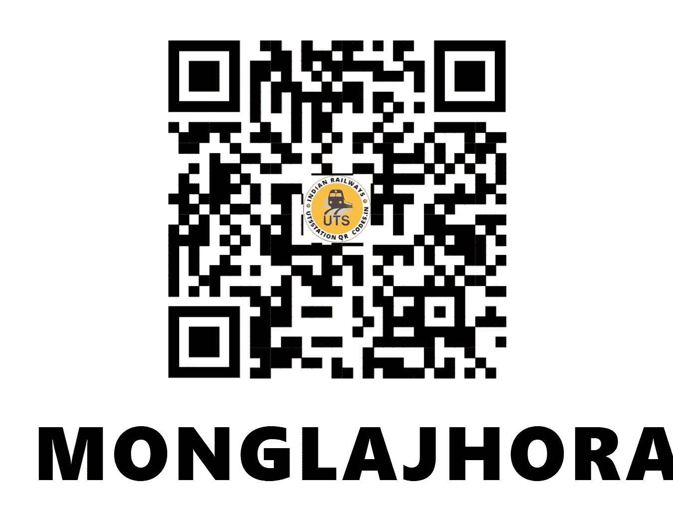 UTS QR Code for MONGLAJHORA - MONJ (NF - ASSAM)