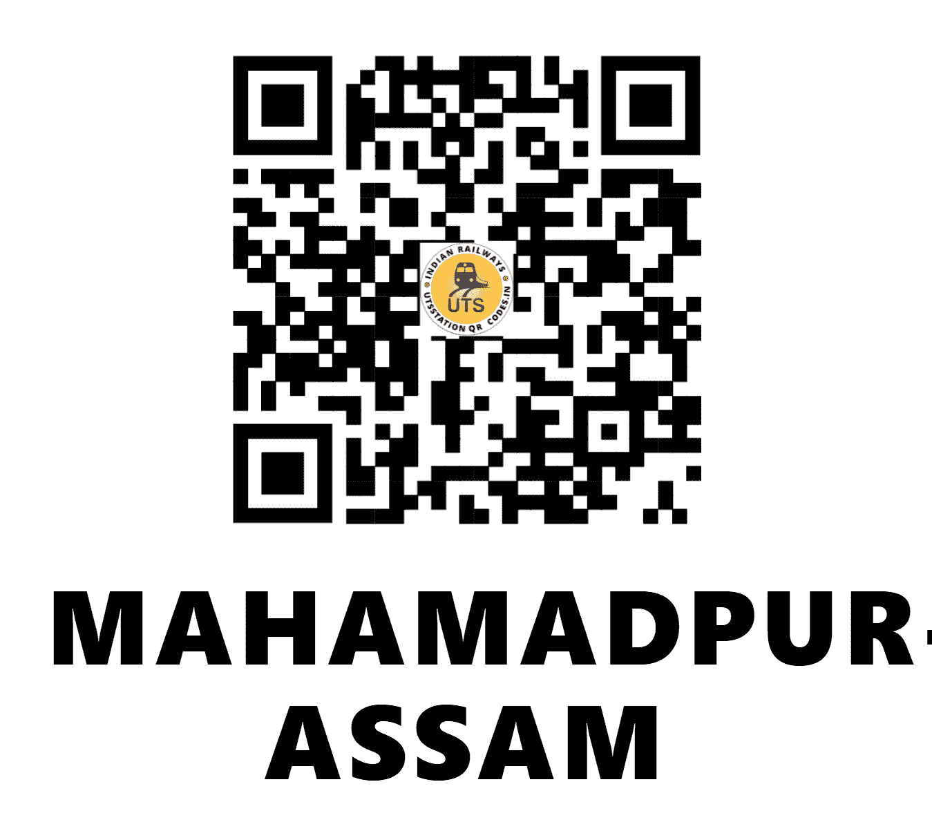 UTS QR Code for MAHAMADPUR-ASSAM - MPRA (NF - ASSAM)