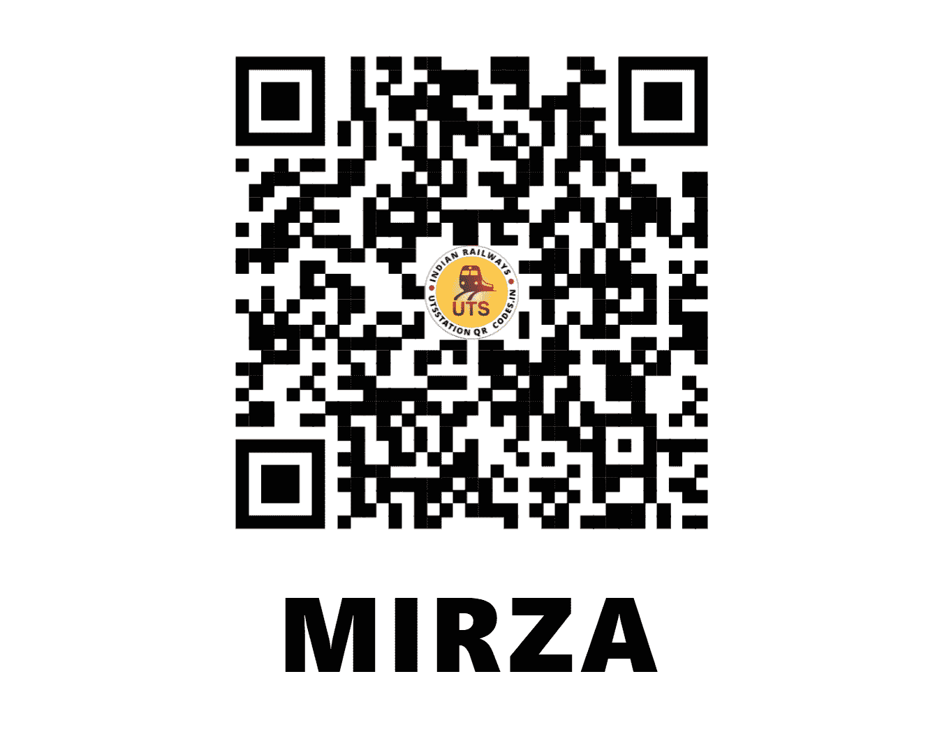 UTS QR Code for MIRZA - MRZA (NF - ASSAM)