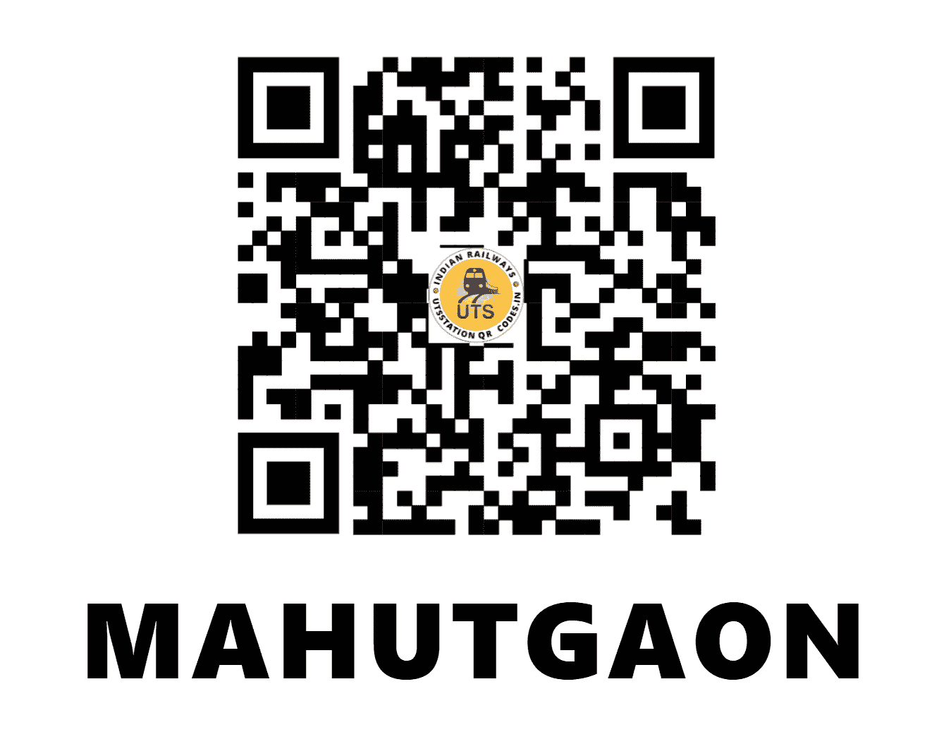 UTS QR Code for MAHUTGAON - MUGN (NF - ASSAM)