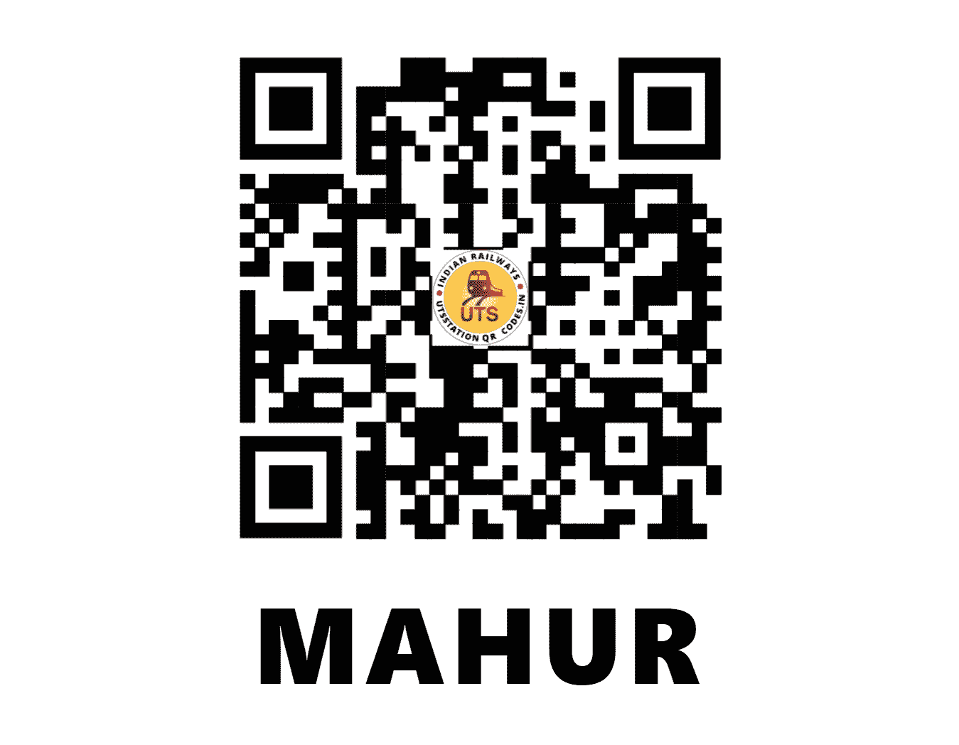UTS QR Code for MAHUR - MXR (NF - ASSAM)