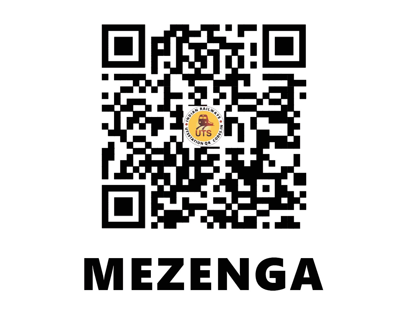 UTS QR Code for MEZENGA - MZA (NF - ASSAM)