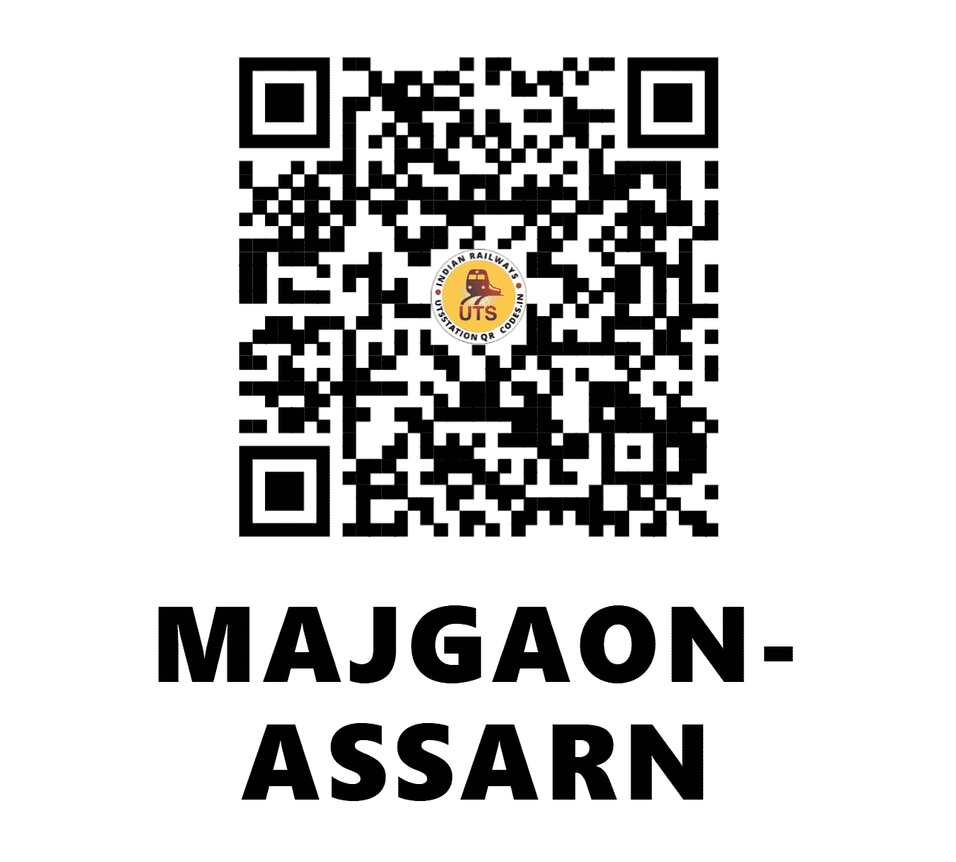 UTS QR Code for MAJGAON-ASSARN - MZQ (NF - ASSAM)