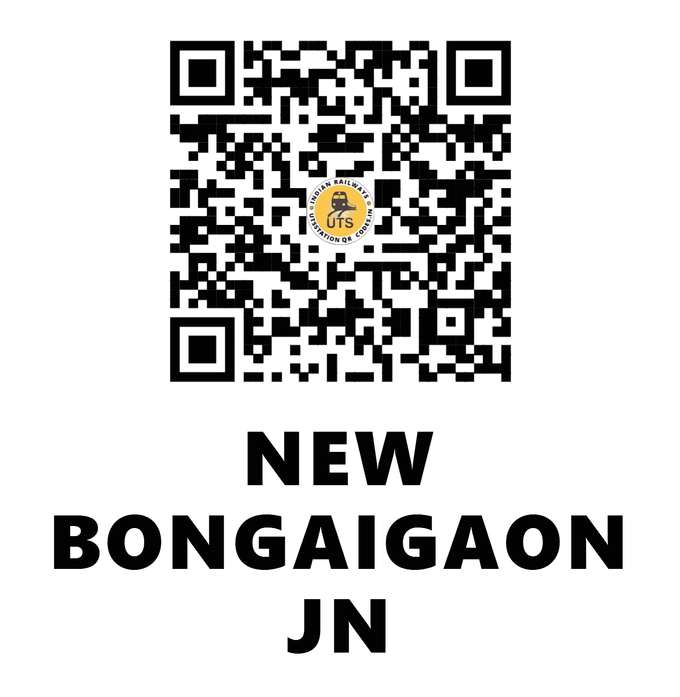 UTS QR Code for NEW BONGAIGAON JN - NBQ (NF - ASSAM)