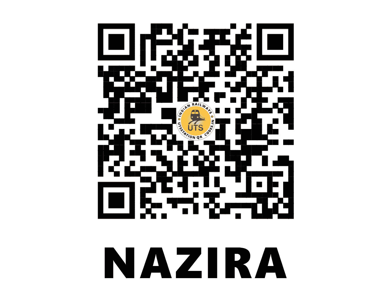 UTS QR Code for NAZIRA - NZR (NF - ASSAM)