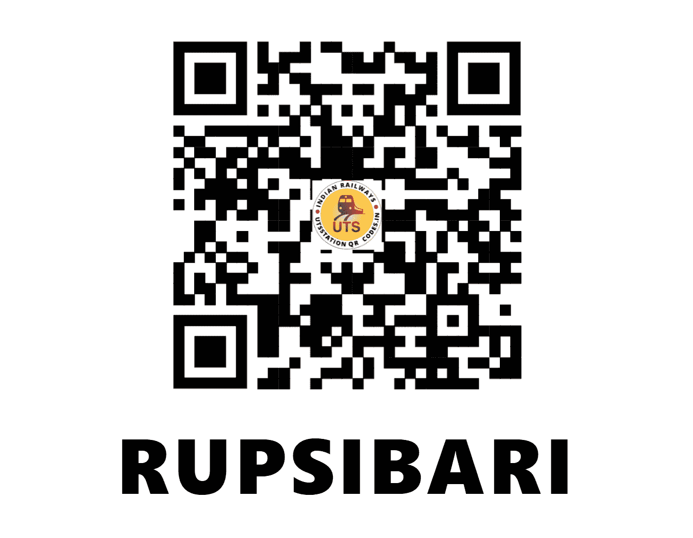 UTS QR Code for RUPSIBARI - RPB (NF - ASSAM)