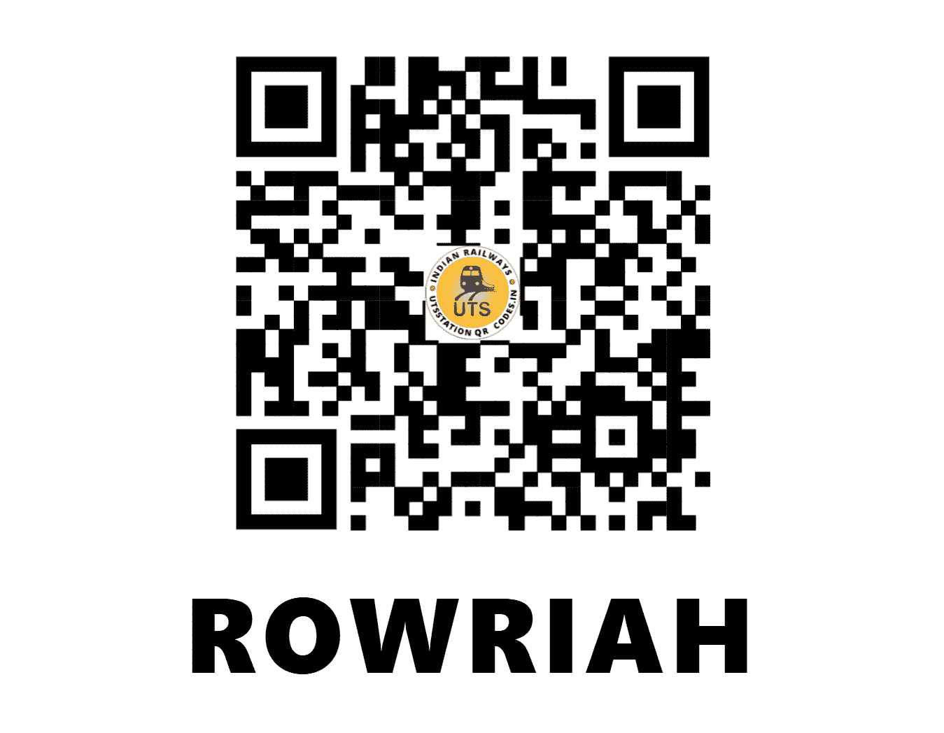 UTS QR Code for ROWRIAH - RWH (NF - ASSAM)