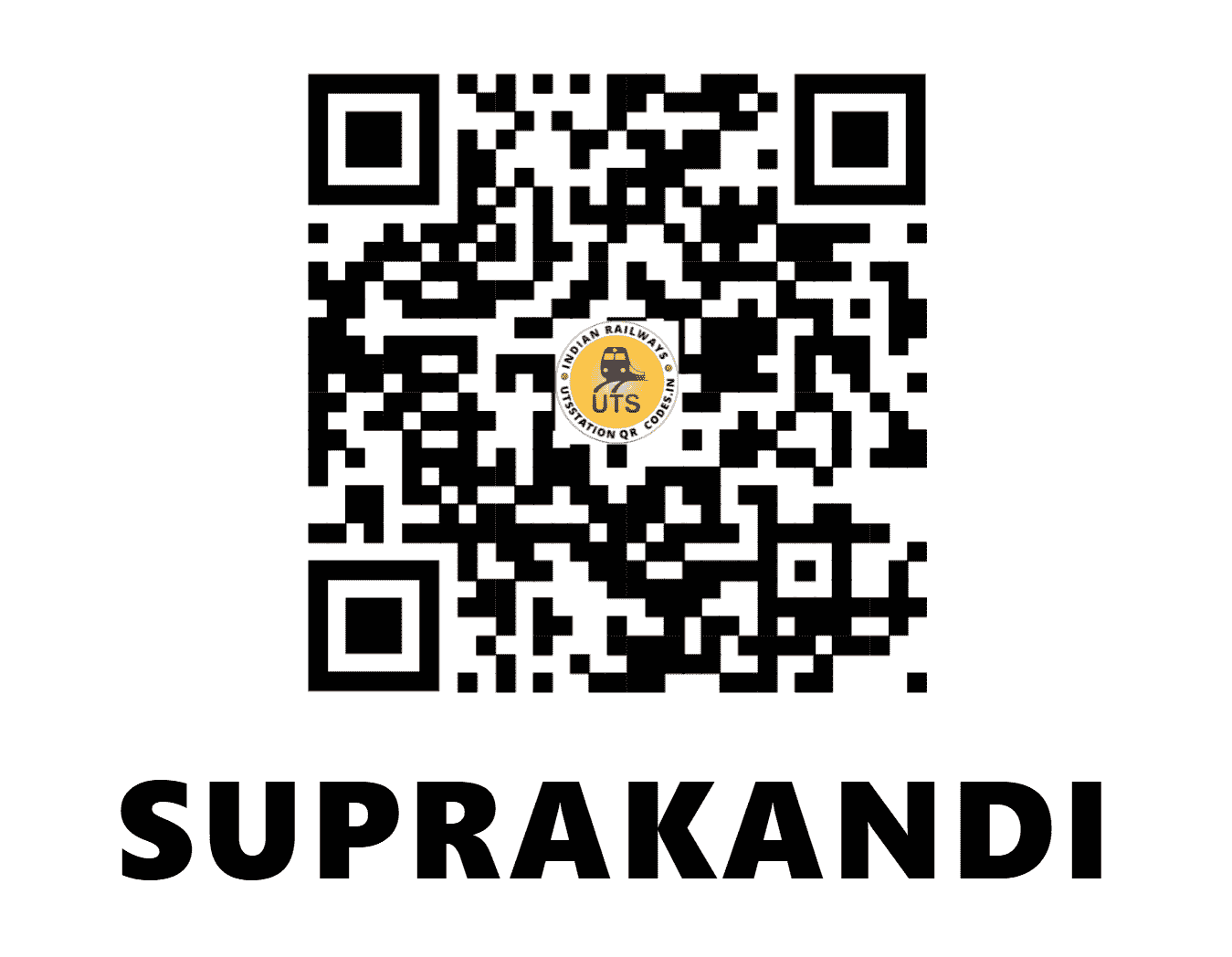 UTS QR Code for SUPRAKANDI - SAKD (NF - ASSAM)