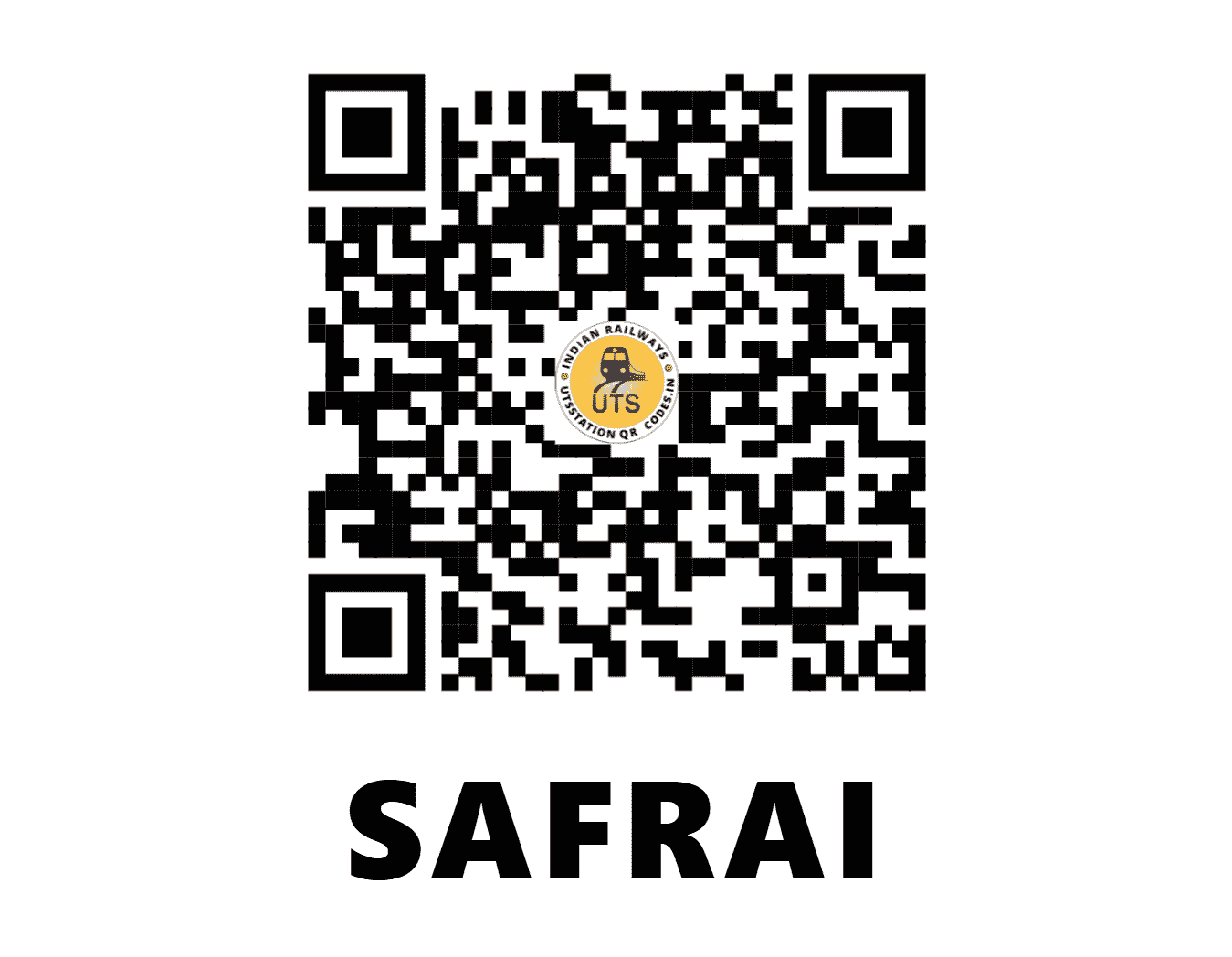 UTS QR Code for SAFRAI - SFR (NF - ASSAM)