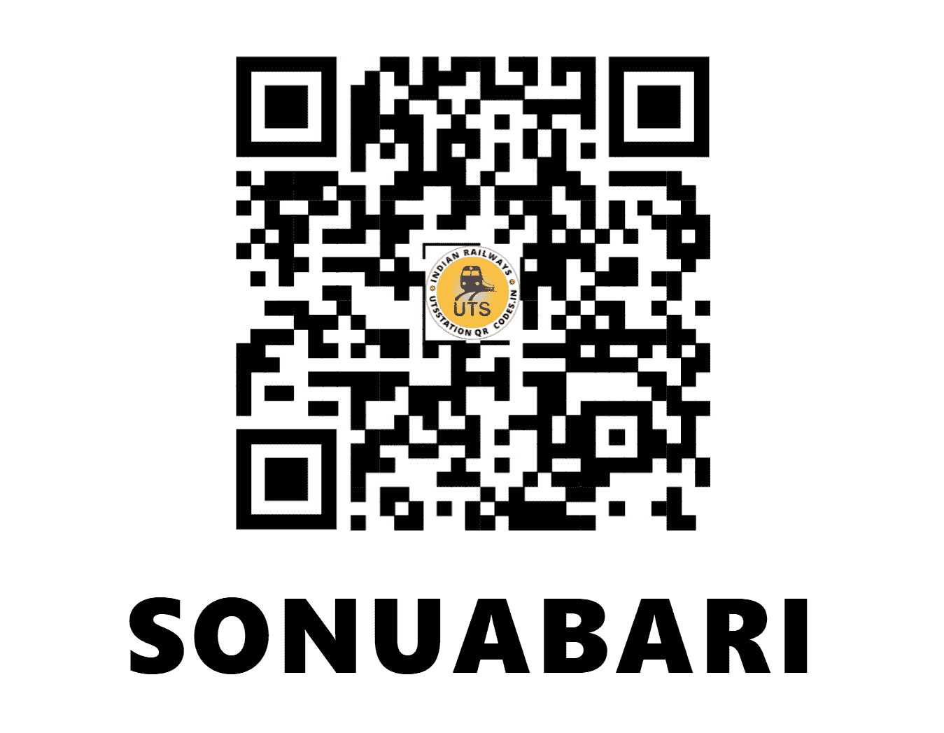 UTS QR Code for SONUABARI - SNBR (NF - ASSAM)