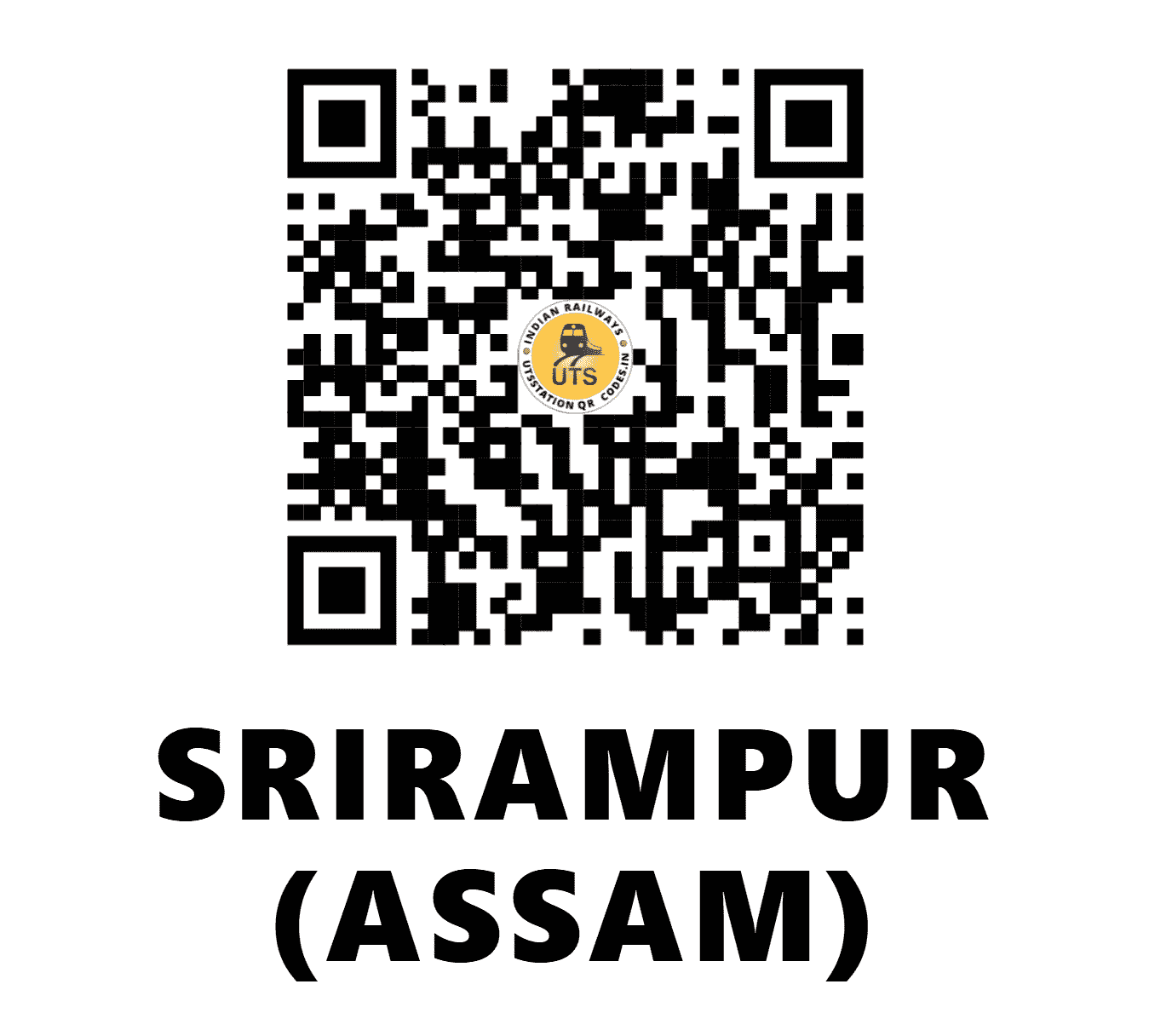 UTS QR Code for SRIRAMPUR (ASSAM) - SRPB (NF - ASSAM)