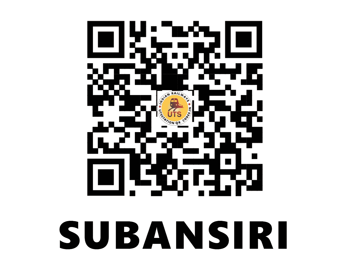 UTS QR Code for SUBANSIRI - SUZ (NF - ASSAM)