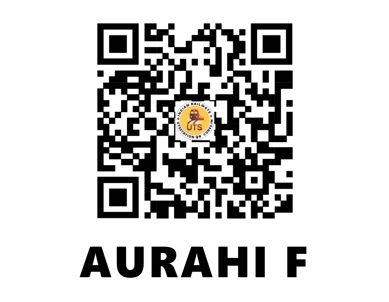 UTS QR Code for AURAHI F - AUI (EC - BIHAR)
