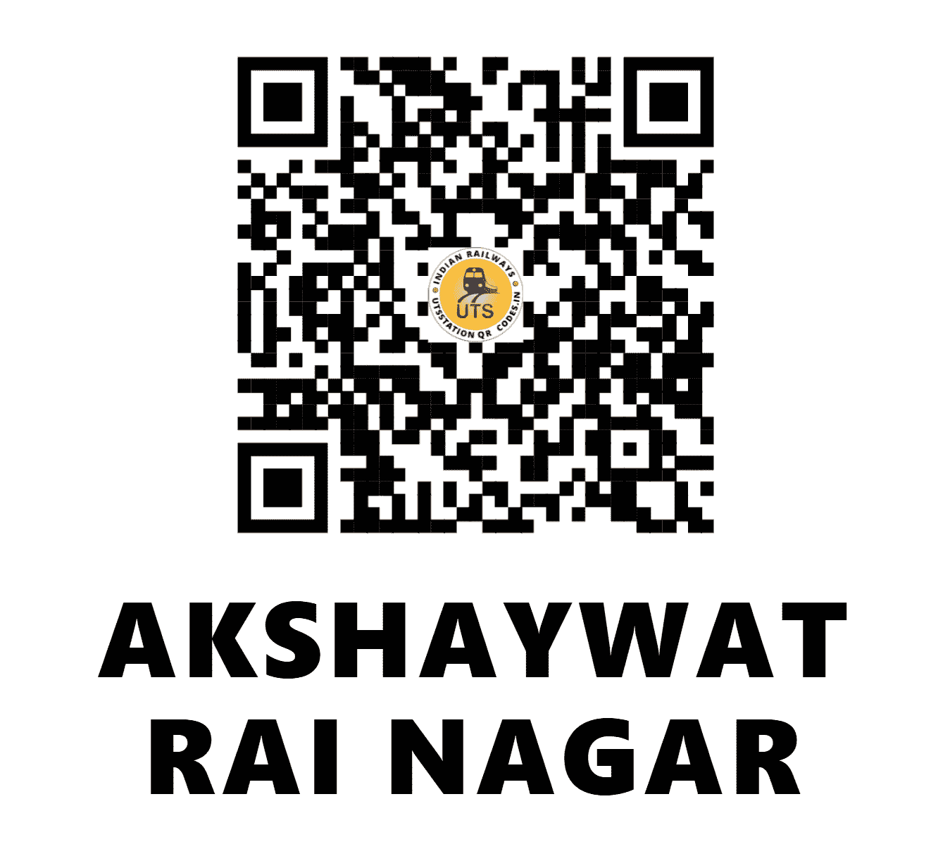 UTS QR Code for AKSHAYWAT RAI NAGAR - AYRN (EC - BIHAR)