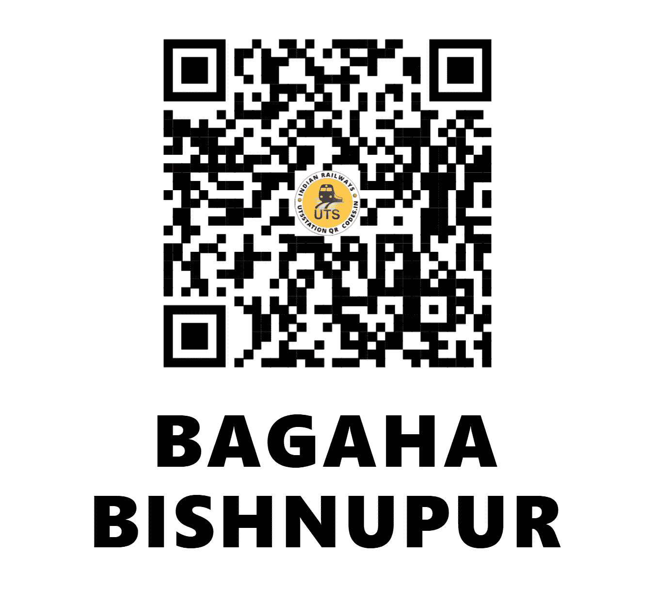UTS QR Code for BAGAHA BISHNUPUR - BCJ (EC - BIHAR)