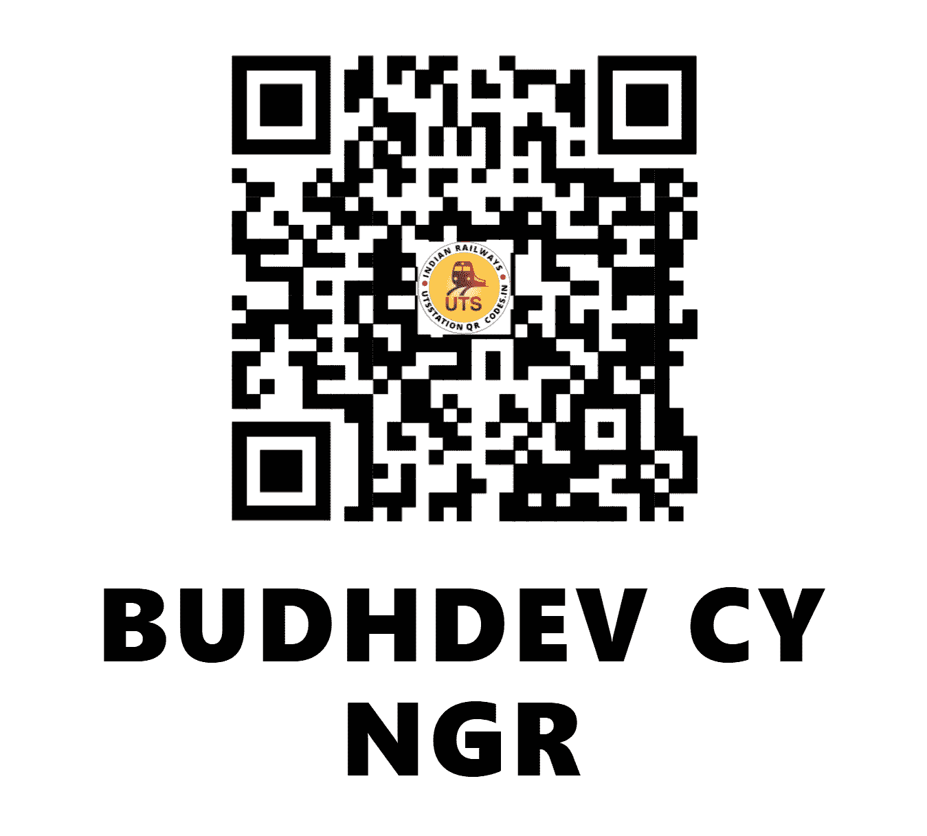 UTS QR Code for BUDHDEV CY NGR - BCYN (EC - BIHAR)
