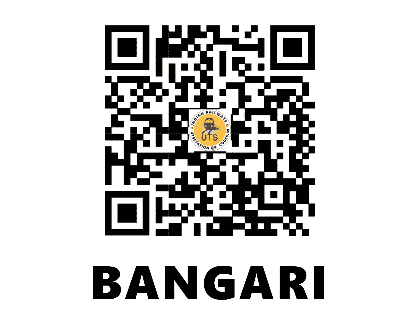 UTS QR Code for BANGARI - BGAR (EC - BIHAR)